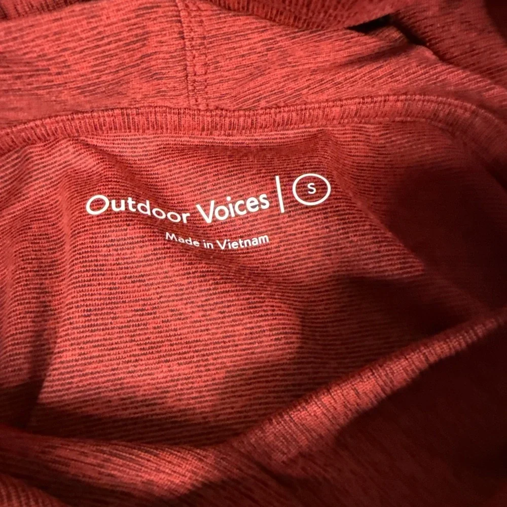 Outdoor Voices Men's Sunday Short & Hoodie Unlined Drawstring Athletic Red Small